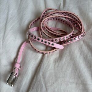 Pink Silver Studded Belt